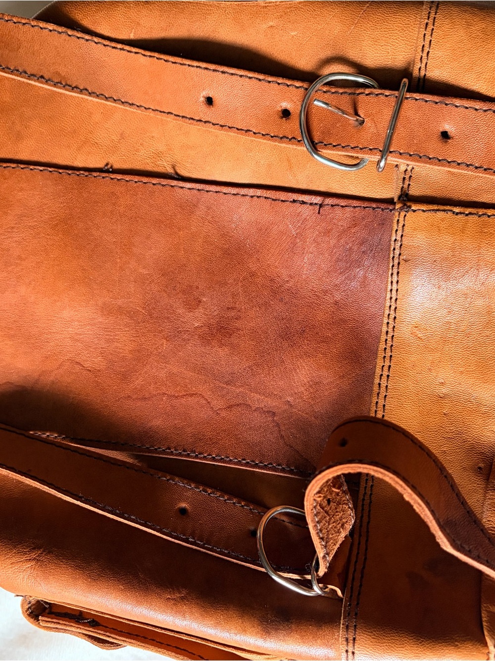 Handmade Leather Backpack - Picture 6 of 7